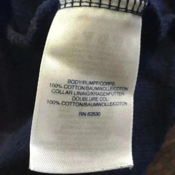 Men's Lands End Navy 3/4 zip pullover size med - Picture 5 of 5